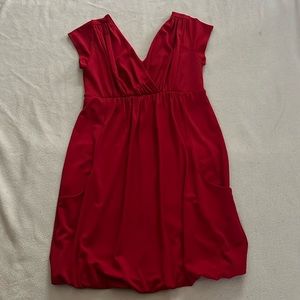 Gorgeous, Rare Express Red Empire Waist Dress w Pockets sz XS